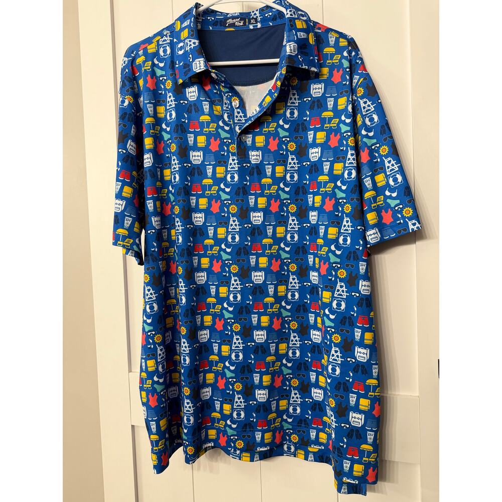 Inward Half performance golf polo sz XL fun summer beach details